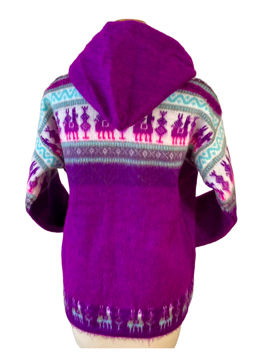 AlpacaChill Magenta llama   Heavyweight  Alpaca blend Hoodie